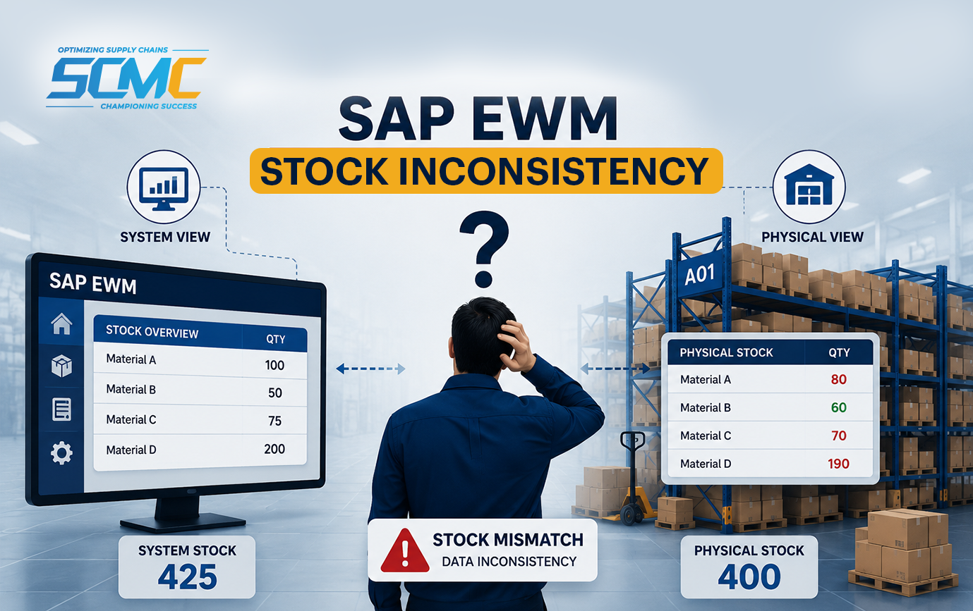 SAP EWM stock inconsistency