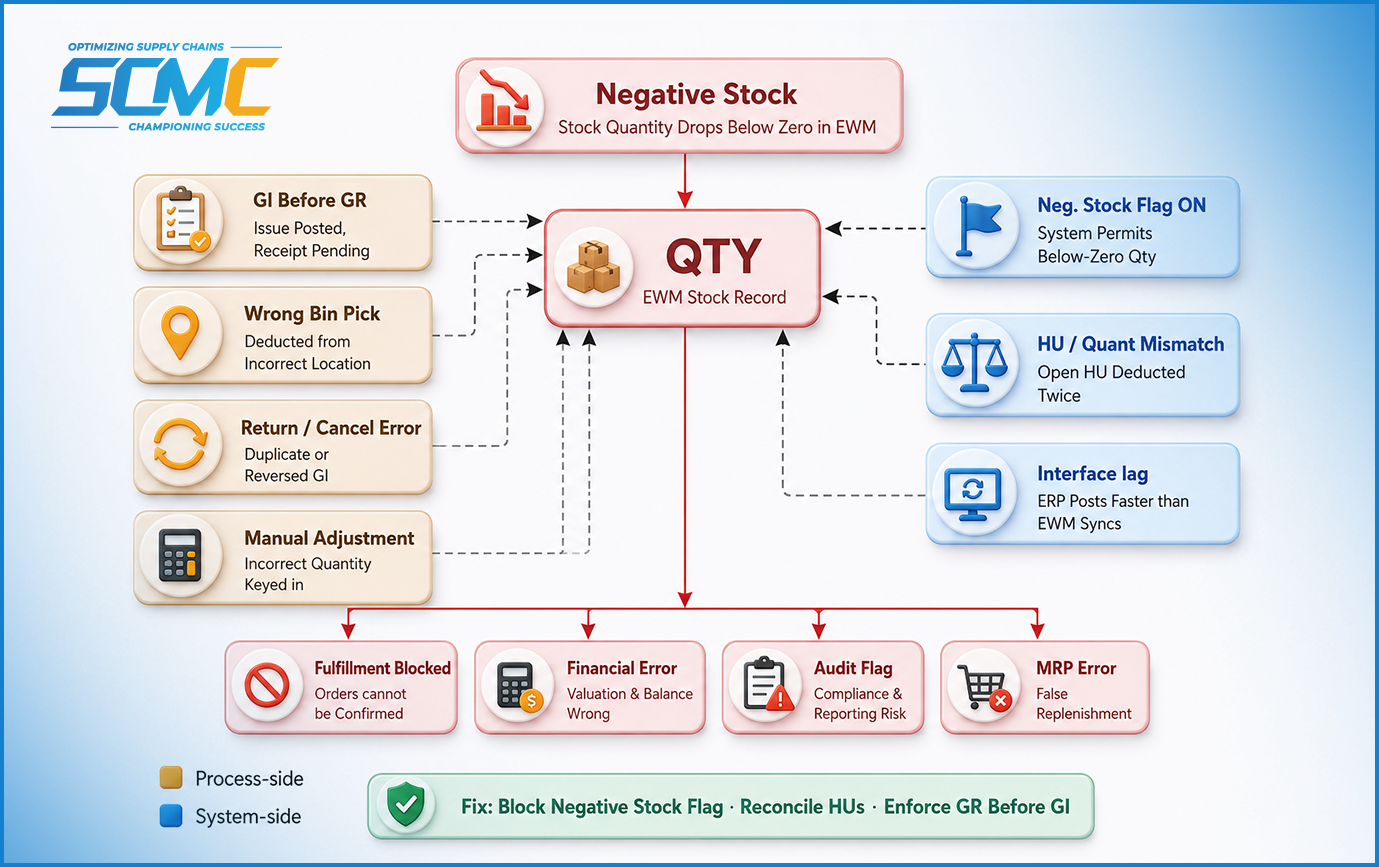 Negative Stock in SAP EWM